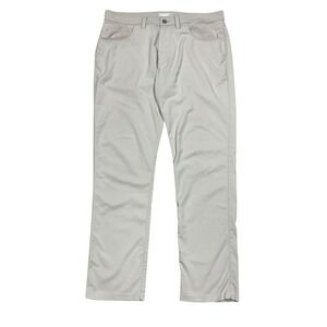 Tasc Motion Pants Mens 35 (Fits 36x31) Tan Tailored Fit Bamboo Golf Performance